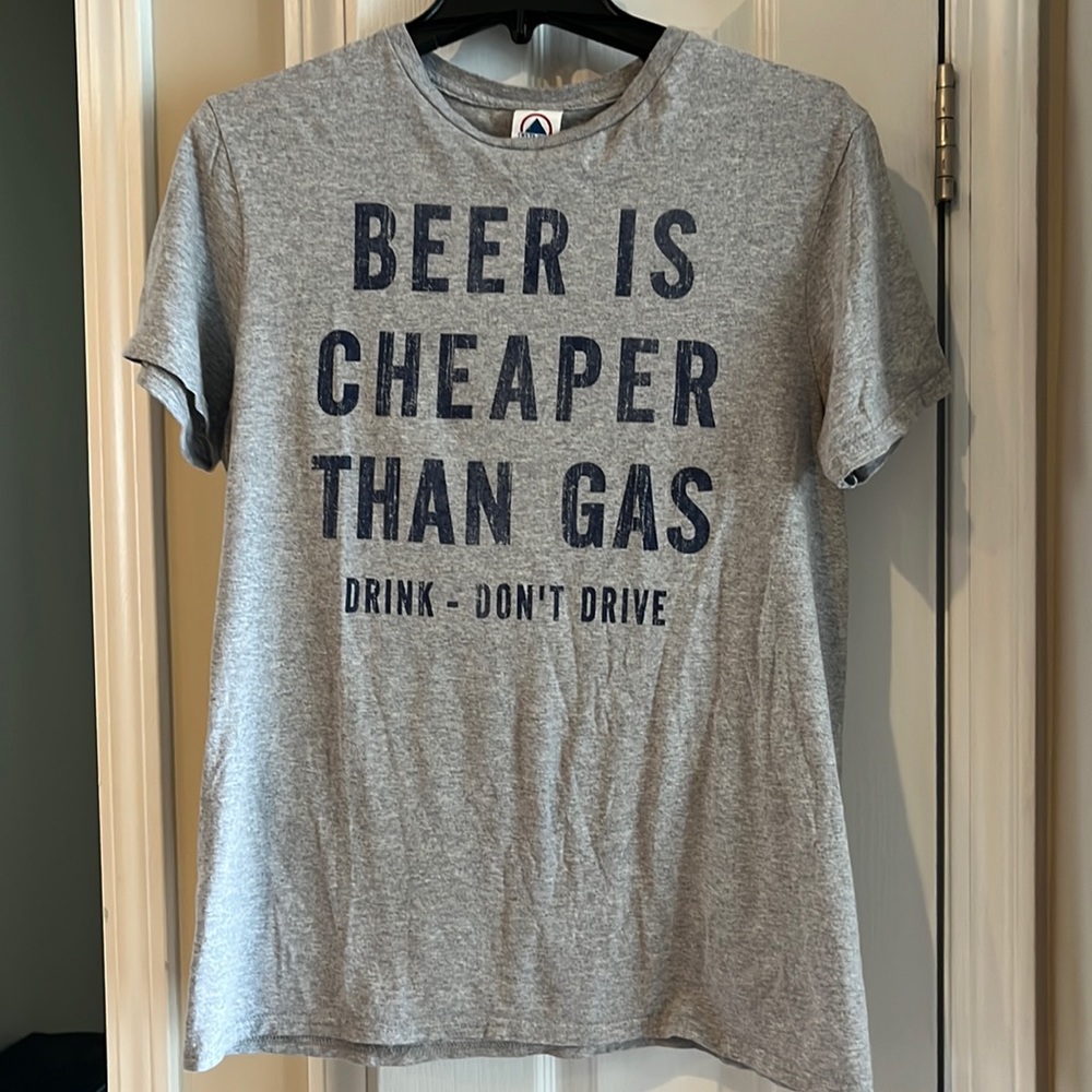 Men’s tee logo: Let’s have fun talking about beer!